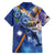 Marshall Islands Manit Day Family Matching Off Shoulder Maxi Dress and Hawaiian Shirt Grunge National Flag with Whales and Tribal Tattoos - Polynesian Pride