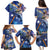 Marshall Islands Manit Day Family Matching Puletasi and Hawaiian Shirt Grunge National Flag with Whales and Tribal Tattoos - Polynesian Pride