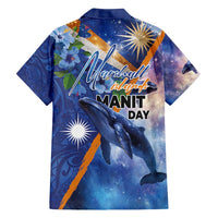Marshall Islands Manit Day Family Matching Puletasi and Hawaiian Shirt Grunge National Flag with Whales and Tribal Tattoos LT03 - Polynesian Pride