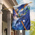 Marshall Islands Manit Day Garden Flag Grunge National Flag with Whales and Tribal Tattoos - Polynesian Pride