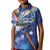 Marshall Islands Manit Day Kid Polo Shirt Grunge National Flag with Whales and Tribal Tattoos - Polynesian Pride