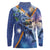 Marshall Islands Manit Day Long Sleeve Polo Shirt Grunge National Flag with Whales and Tribal Tattoos - Polynesian Pride