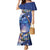 Marshall Islands Manit Day Mermaid Dress Grunge National Flag with Whales and Tribal Tattoos - Polynesian Pride