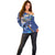 Marshall Islands Manit Day Off Shoulder Sweater Grunge National Flag with Whales and Tribal Tattoos - Polynesian Pride
