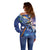 Marshall Islands Manit Day Off Shoulder Sweater Grunge National Flag with Whales and Tribal Tattoos - Polynesian Pride