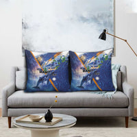 Marshall Islands Manit Day Pillow Cover Grunge National Flag with Whales and Tribal Tattoos LT03 - Polynesian Pride