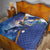 Marshall Islands Manit Day Quilt Grunge National Flag with Whales and Tribal Tattoos - Polynesian Pride