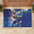 Marshall Islands Manit Day Rubber Doormat Grunge National Flag with Whales and Tribal Tattoos - Polynesian Pride