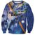 Marshall Islands Manit Day Sweatshirt Grunge National Flag with Whales and Tribal Tattoos - Polynesian Pride