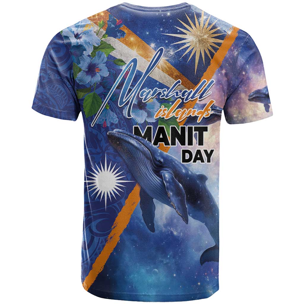 Marshall Islands Manit Day T Shirt Grunge National Flag with Whales and Tribal Tattoos LT03 - Polynesian Pride
