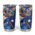 Marshall Islands Manit Day Tumbler Cup Grunge National Flag with Whales and Tribal Tattoos - Polynesian Pride