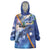Marshall Islands Manit Day Wearable Blanket Hoodie Grunge National Flag with Whales and Tribal Tattoos - Polynesian Pride