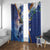 Marshall Islands Manit Day Window Curtain Grunge National Flag with Whales and Tribal Tattoos - Polynesian Pride