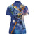 Marshall Islands Manit Day Women Polo Shirt Grunge National Flag with Whales and Tribal Tattoos - Polynesian Pride
