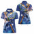 Marshall Islands Manit Day Women Polo Shirt Grunge National Flag with Whales and Tribal Tattoos - Polynesian Pride