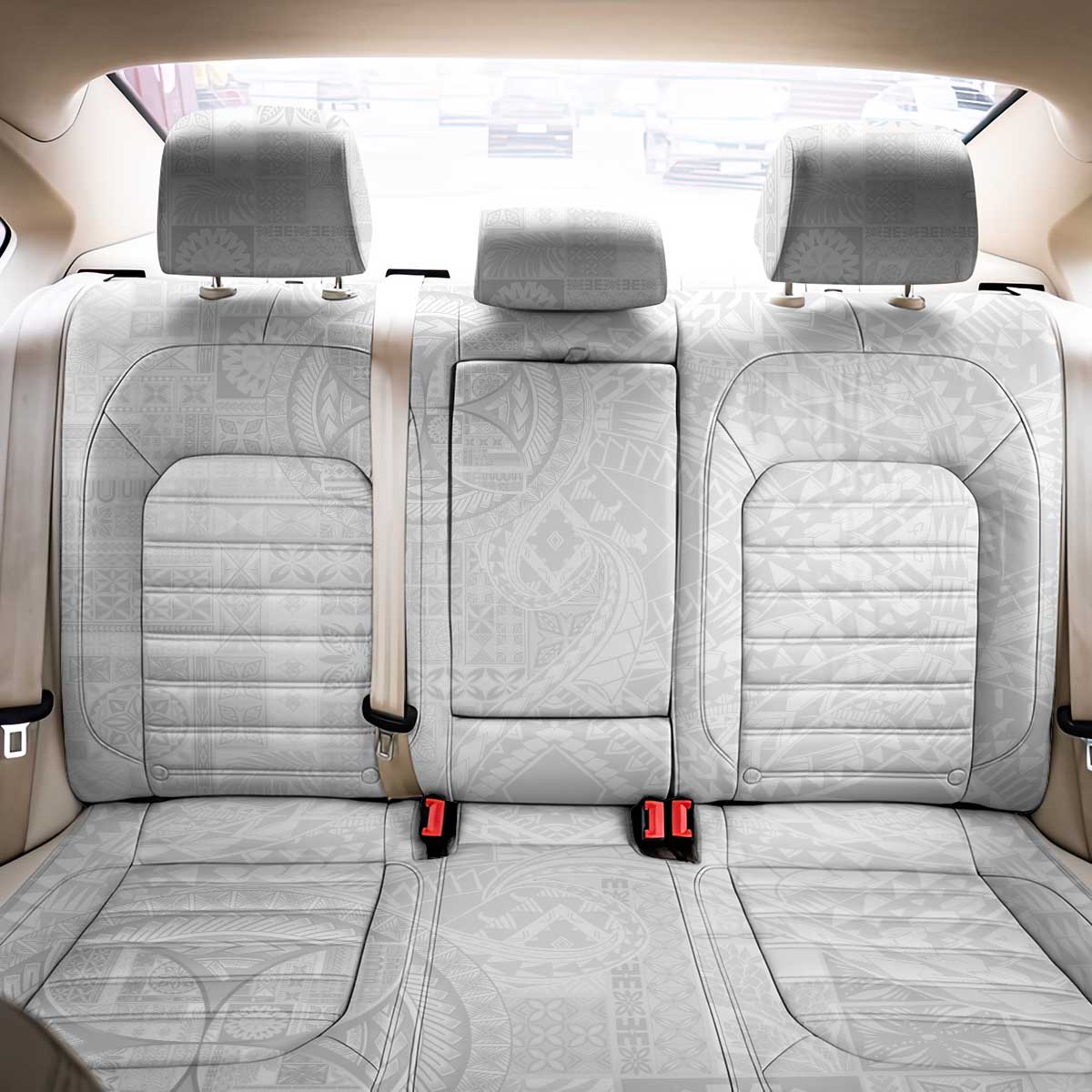 Samoan Culture-Lotu Tamaiti Back Car Seat Cover Siapo and Polynesian Art Tattoos LT03 - Polynesian Pride