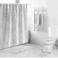 Samoan Culture-Lotu Tamaiti Bathroom Set Siapo and Polynesian Art Tattoos LT03 Bathroom Set (4 pcs) White - Polynesian Pride