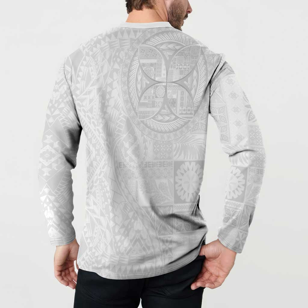 Samoan Culture-Lotu Tamaiti Button Sweatshirt Siapo and Polynesian Art Tattoos - Polynesian Pride