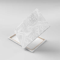 Samoan Culture-Lotu Tamaiti Canvas Wall Art Siapo and Polynesian Art Tattoos LT03 With Frame White - Polynesian Pride