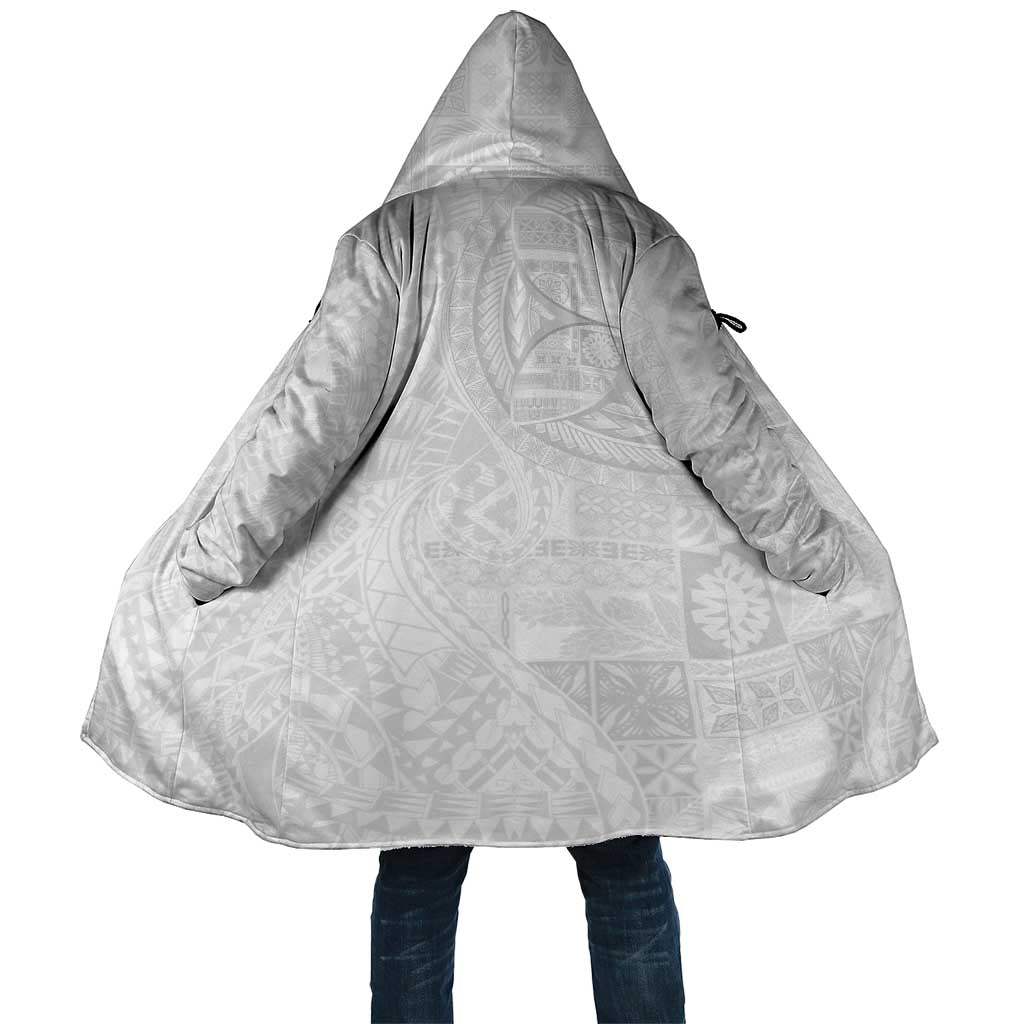 Samoan Culture-Lotu Tamaiti Cloak Siapo and Polynesian Art Tattoos LT03 Unisex White - Polynesian Pride