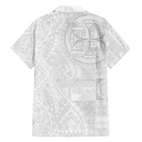 Samoan Culture-Lotu Tamaiti Family Matching Long Sleeve Bodycon Dress and Hawaiian Shirt Siapo and Polynesian Art Tattoos LT03 - Polynesian Pride