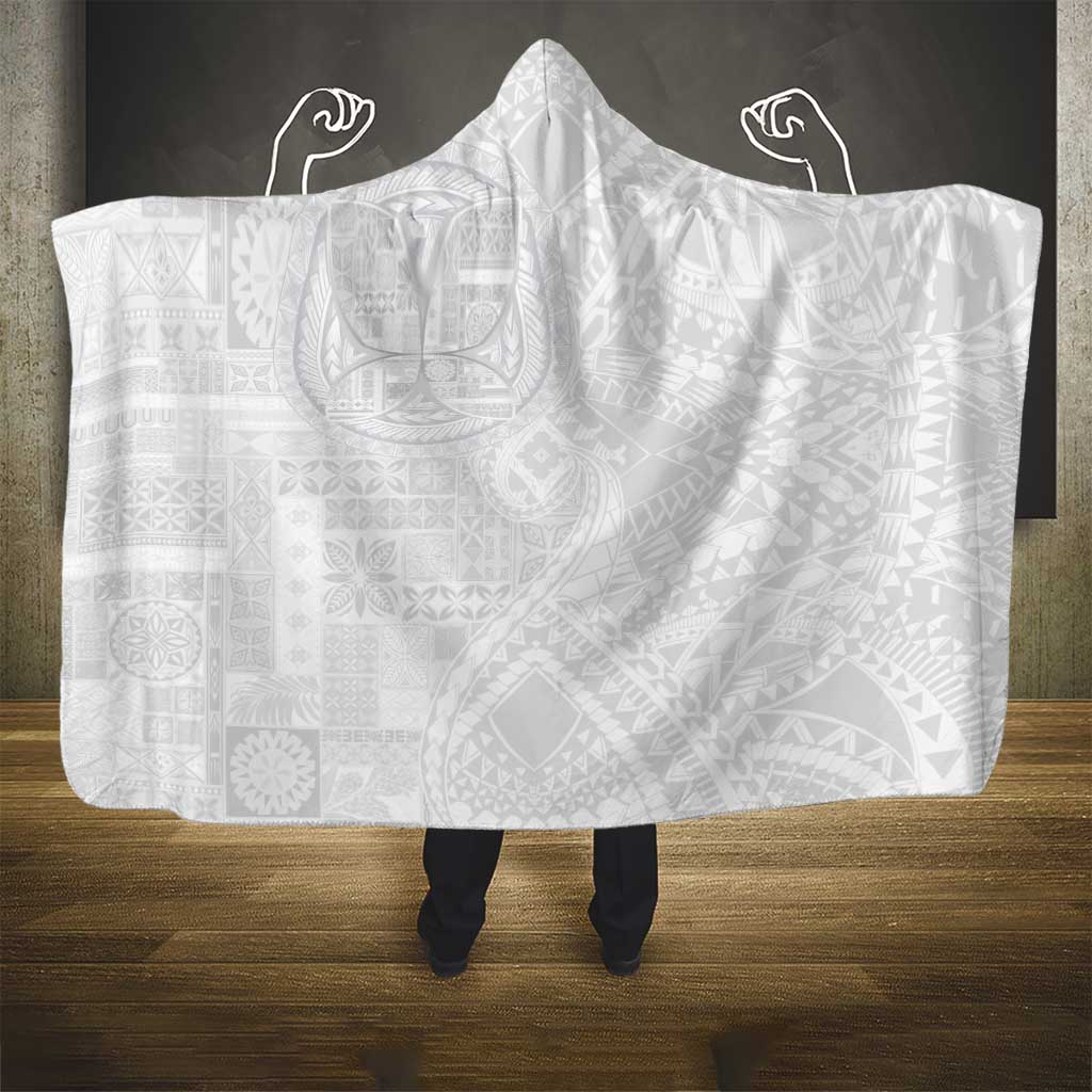 Samoan Culture-Lotu Tamaiti Hooded Blanket Siapo and Polynesian Art Tattoos LT03 - Polynesian Pride