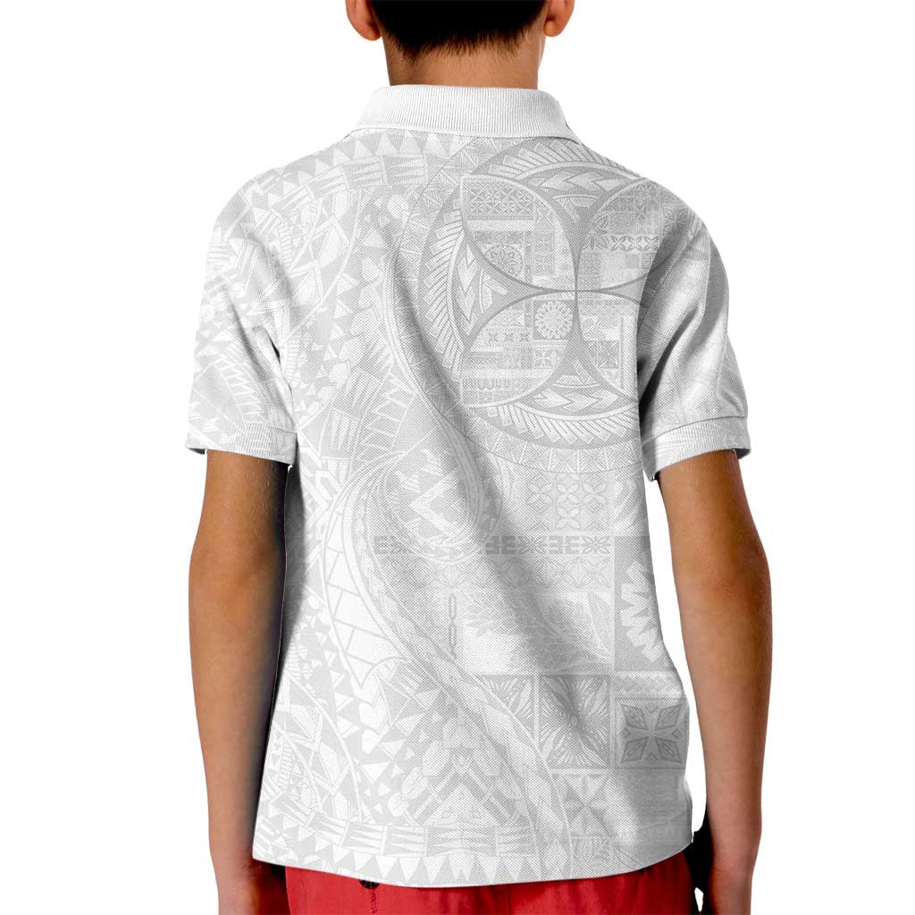 Samoan Culture-Lotu Tamaiti Kid Polo Shirt Siapo and Polynesian Art Tattoos LT03 - Polynesian Pride