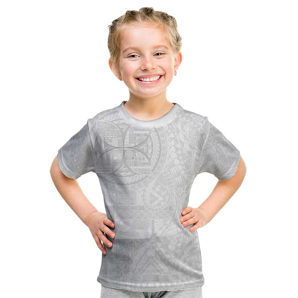 Samoan Culture-Lotu Tamaiti Kid T Shirt Siapo and Polynesian Art Tattoos LT03 White - Polynesian Pride