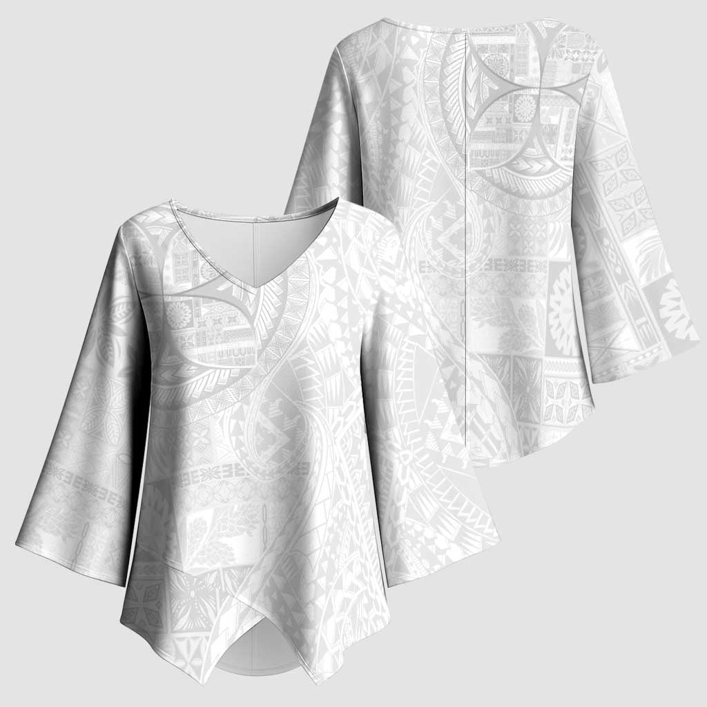 Samoan Culture-Lotu Tamaiti Kimono Sleeve Blouse Siapo and Polynesian Art Tattoos LT03 - Polynesian Pride
