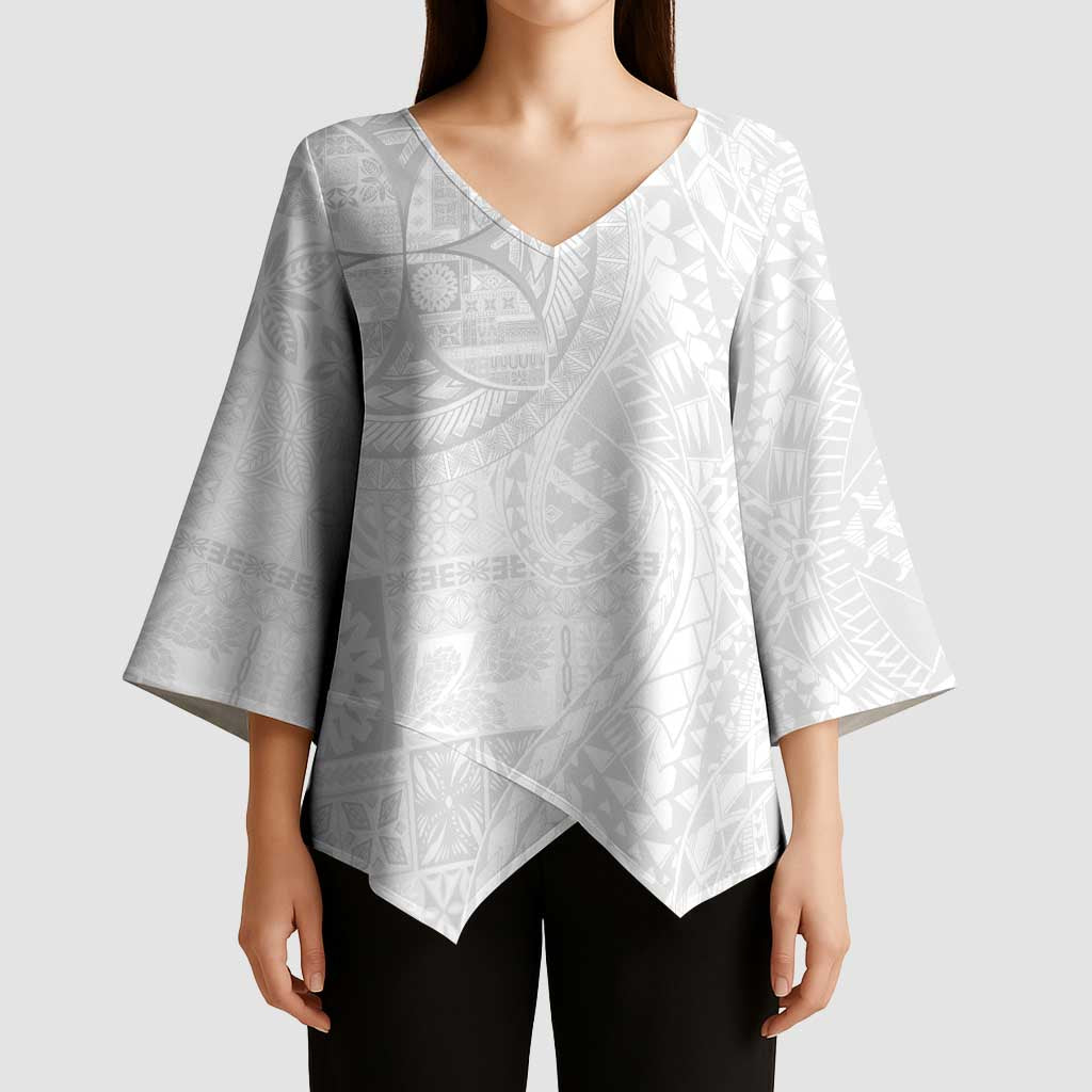 Samoan Culture-Lotu Tamaiti Kimono Sleeve Blouse Siapo and Polynesian Art Tattoos LT03 - Polynesian Pride
