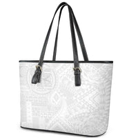 Samoan Culture-Lotu Tamaiti Leather Tote Bag Siapo and Polynesian Art Tattoos LT03 - Polynesian Pride