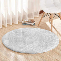 Samoan Culture-Lotu Tamaiti Round Carpet Siapo and Polynesian Art Tattoos LT03 - Polynesian Pride