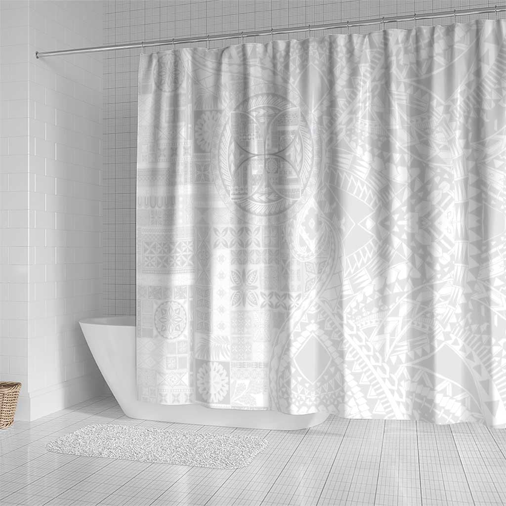 Samoan Culture-Lotu Tamaiti Shower Curtain Siapo and Polynesian Art Tattoos LT03 - Polynesian Pride
