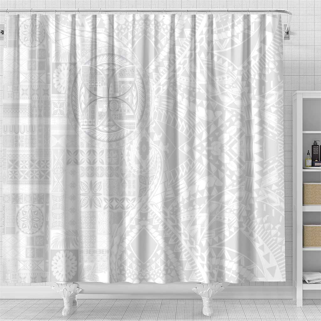 Samoan Culture-Lotu Tamaiti Shower Curtain Siapo and Polynesian Art Tattoos LT03 - Polynesian Pride