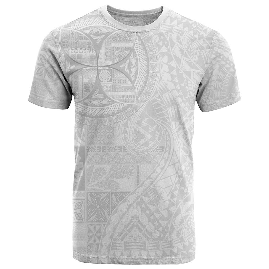 Samoan Culture-Lotu Tamaiti T Shirt Siapo and Polynesian Art Tattoos LT03 White - Polynesian Pride