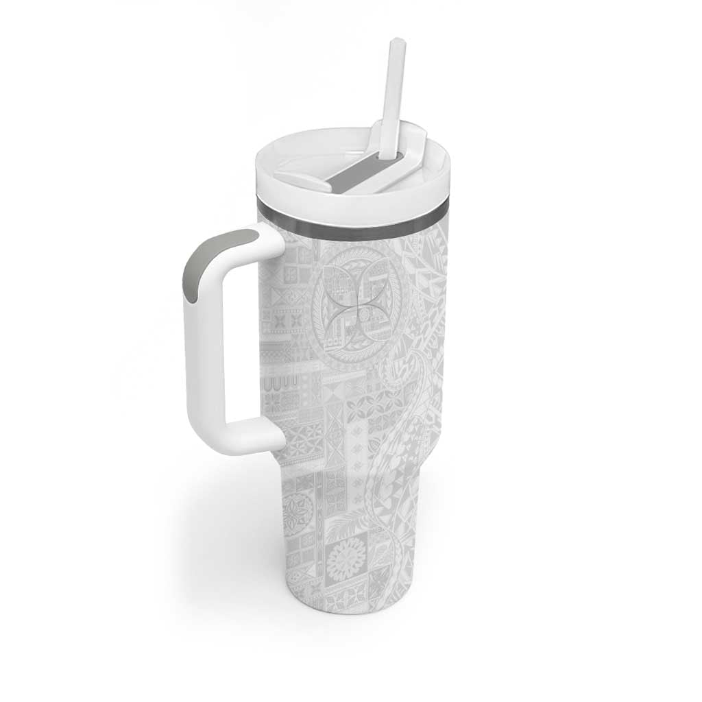 Samoan Culture-Lotu Tamaiti Tumbler With Handle Siapo and Polynesian Art Tattoos LT03 - Polynesian Pride