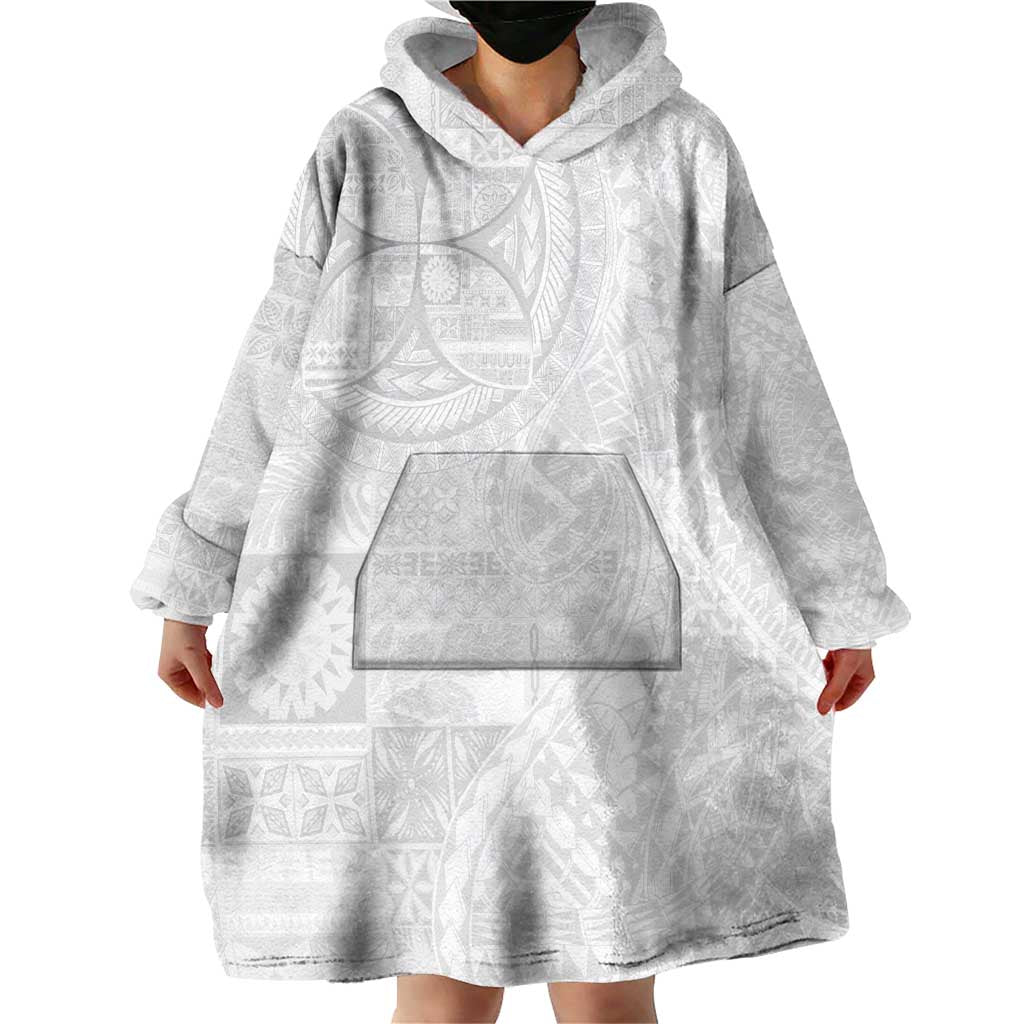 Samoan Culture-Lotu Tamaiti Wearable Blanket Hoodie Siapo and Polynesian Art Tattoos LT03 - Polynesian Pride