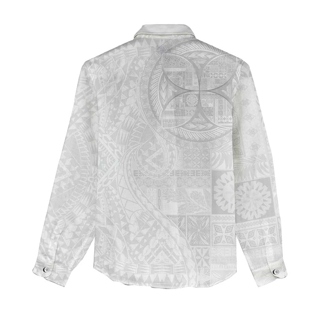 Samoan Culture-Lotu Tamaiti Women Casual Shirt Siapo and Polynesian Art Tattoos LT03 - Polynesian Pride