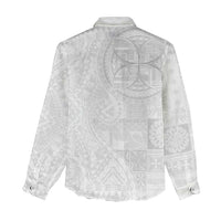Samoan Culture-Lotu Tamaiti Women Casual Shirt Siapo and Polynesian Art Tattoos LT03 - Polynesian Pride