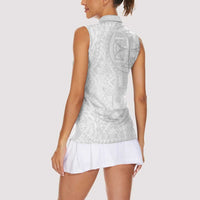 Samoan Culture-Lotu Tamaiti Women Sleeveless Polo Shirt Siapo and Polynesian Art Tattoos LT03 - Polynesian Pride