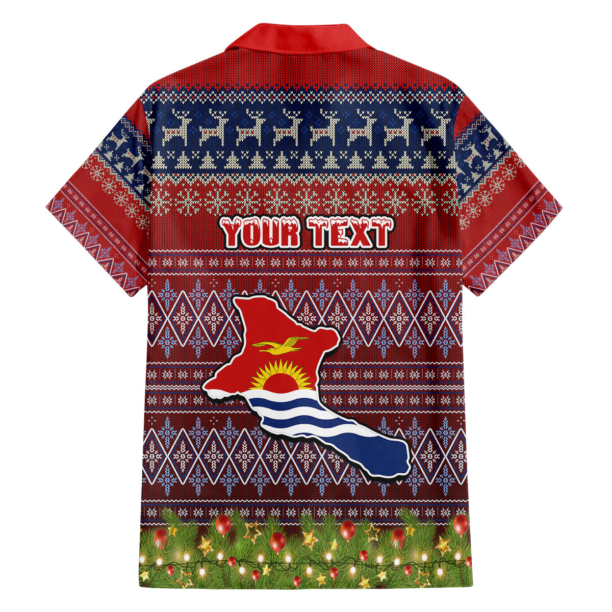 Personalised Kiribati Christmas Family Matching Summer Maxi Dress and Hawaiian Shirt Coat of Arms and Map Beautiful Merry Xmas Snowflake LT03 - Polynesian Pride