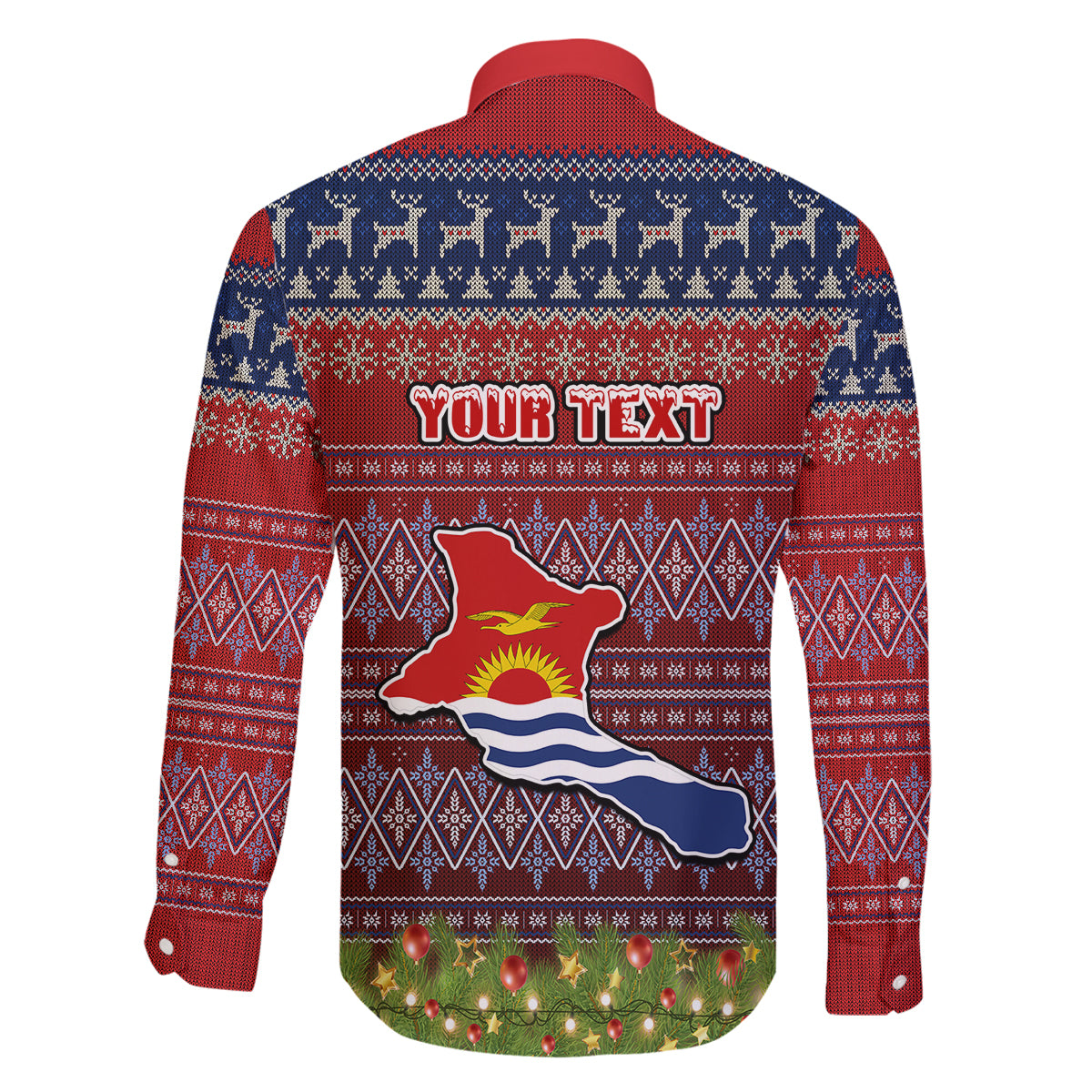 Personalised Kiribati Christmas Family Matching Summer Maxi Dress and Hawaiian Shirt Coat of Arms and Map Beautiful Merry Xmas Snowflake LT03 - Polynesian Pride