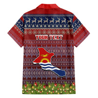 Personalised Kiribati Christmas Family Matching Tank Maxi Dress and Hawaiian Shirt Coat of Arms and Map Beautiful Merry Xmas Snowflake LT03 - Polynesian Pride