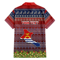 Personalised Kiribati Christmas Kid Hawaiian Shirt Coat of Arms and Map Beautiful Merry Xmas Snowflake LT03 - Polynesian Pride