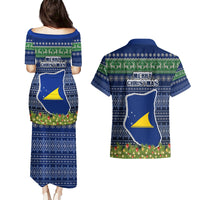 tokelau-christmas-couples-matching-puletasi-dress-and-hawaiian-shirt-coat-of-arms-and-map-beautiful-merry-xmas-snowflake