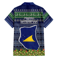 Tokelau Christmas Family Matching Long Sleeve Bodycon Dress and Hawaiian Shirt Coat of Arms and Map Beautiful Merry Xmas Snowflake LT03 - Polynesian Pride