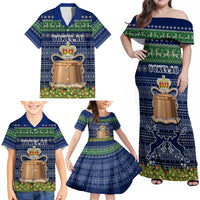 Tokelau Christmas Family Matching Off Shoulder Maxi Dress and Hawaiian Shirt Coat of Arms and Map Beautiful Merry Xmas Snowflake LT03 - Polynesian Pride