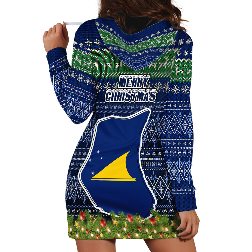 tokelau-christmas-hoodie-dress-coat-of-arms-and-map-beautiful-merry-xmas-snowflake