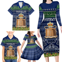 Personalised Tokelau Christmas Family Matching Long Sleeve Bodycon Dress and Hawaiian Shirt Coat of Arms and Map Beautiful Merry Xmas Snowflake LT03 - Polynesian Pride