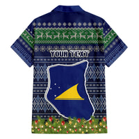 Personalised Tokelau Christmas Kid Hawaiian Shirt Coat of Arms and Map Beautiful Merry Xmas Snowflake LT03 - Polynesian Pride